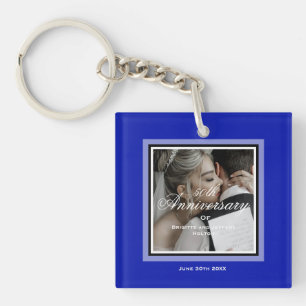Cobalt blue 50th anniversary keychain