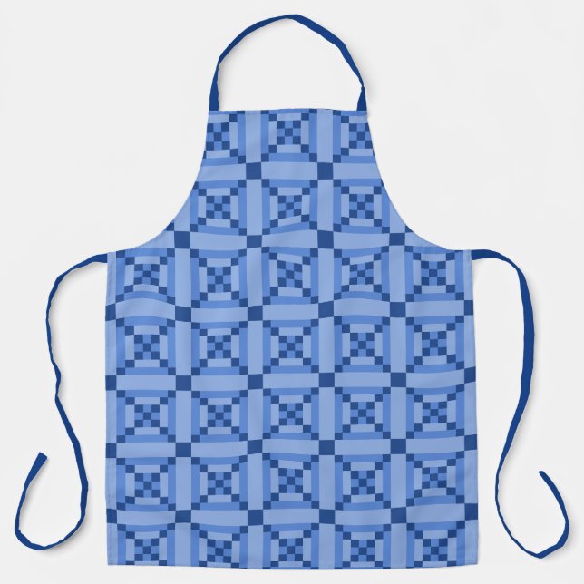 Cobalt Blue Alabama Patchwork Print Apron (Front)