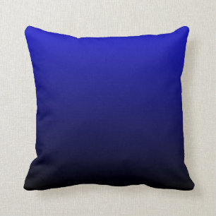 Cobalt Blue and Black Ombre Cushion