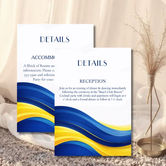 Cobalt Blue and Lemon Yellow Details Enclosure Card (Cobalt Blue and Lemon Yellow Details Enclosure Card)