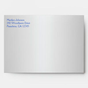 Cobalt Blue and Silver Envelope for 5"x7" Sizes