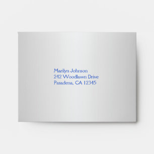 Cobalt Blue and Silver Envelope for Reply Card