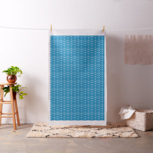 Cobalt Blue Arrows Pattern Fabric