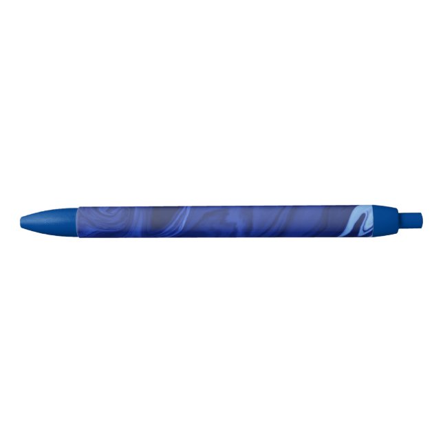 Cobalt blue background black ink pen (Front)
