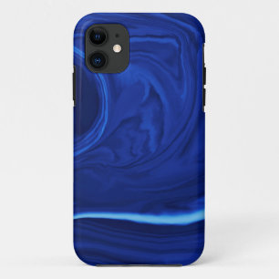 Cobalt blue background Textured Handmade iPhone 11 Case