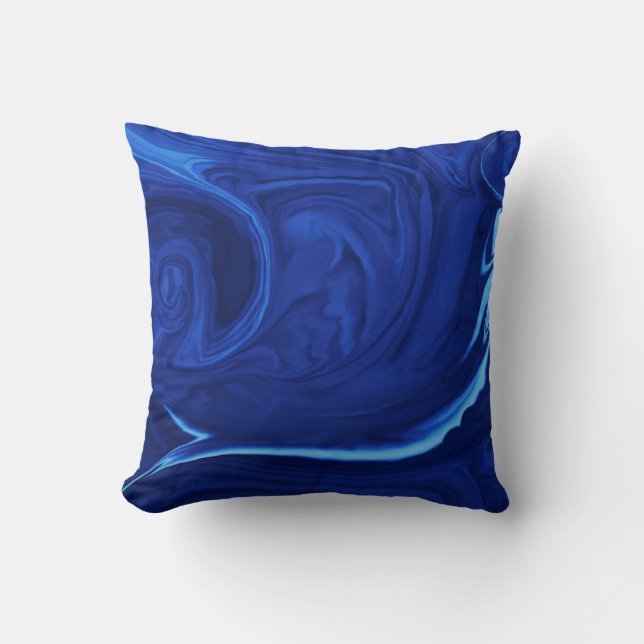 Cobalt blue background Textured Handmade Cushion (Front)