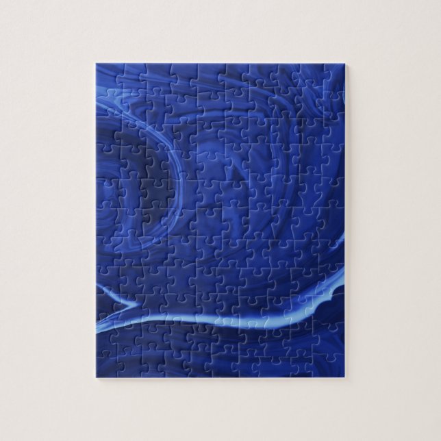 Cobalt blue background Textured Handmade Jigsaw Puzzle (Vertical)