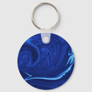 Cobalt blue background Textured Handmade Key Ring