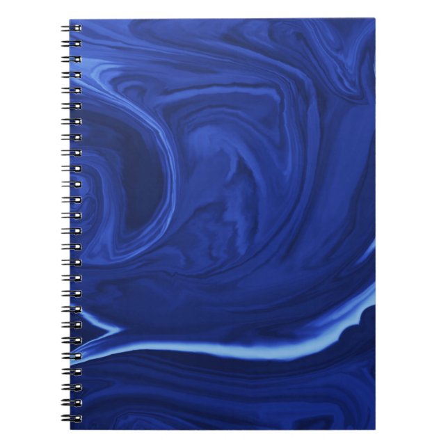 Cobalt blue background Textured Handmade Notebook (Front)