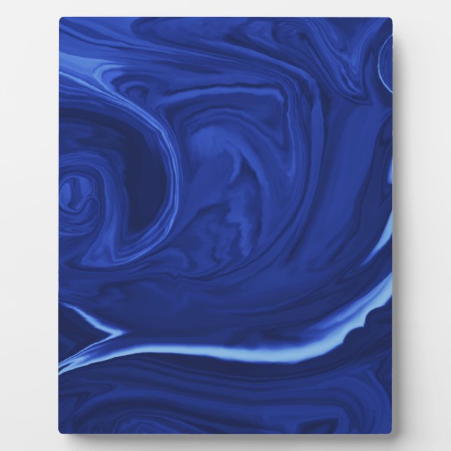 Cobalt blue background Textured Handmade Plaque (Front)