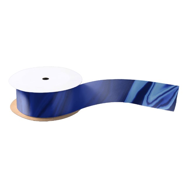 Cobalt blue background Textured Handmade Satin Ribbon (Spool)