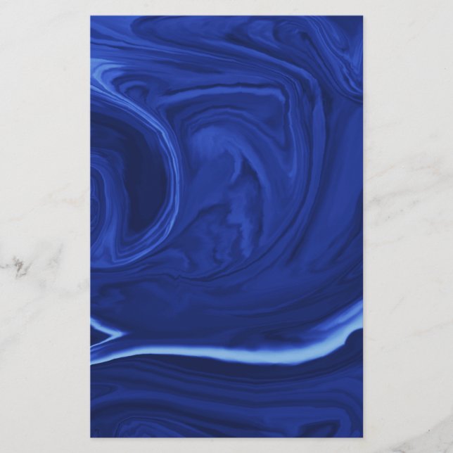 Cobalt blue background Textured Handmade Stationery (Front)