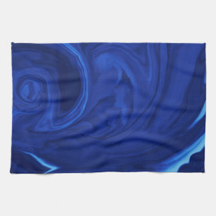 Cobalt blue background Textured Handmade Tea Towel