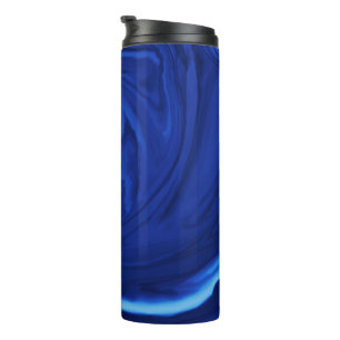 Cobalt blue background Textured Handmade Thermal Tumbler