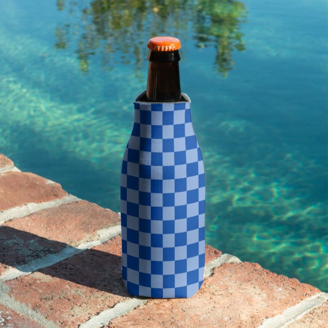 Cobalt Blue Chequerboard Bottle Cooler (In Situ Pool)
