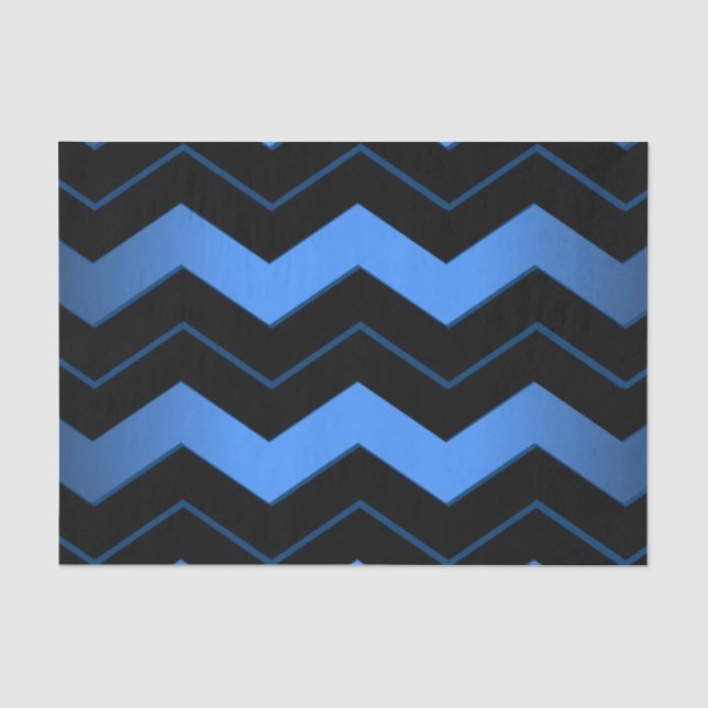 Cobalt Blue Chevron Tissue Paper (Front)