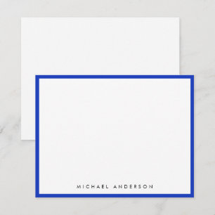 Cobalt Blue Classic Border Correspondence    Card