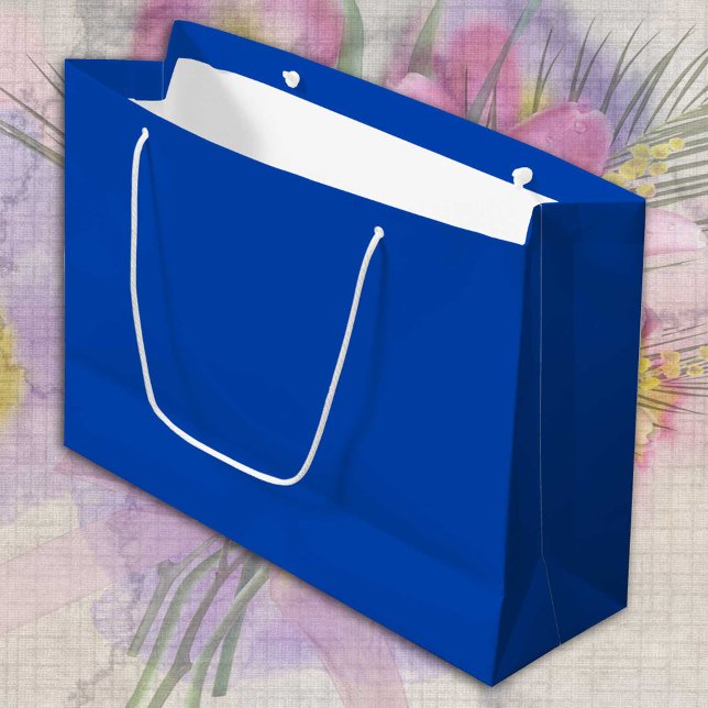 Cobalt Blue Colour solid minimalist Elegant Large Gift Bag (Creator Uploaded)