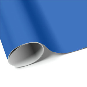 Cobalt Blue Colour solid minimalist Elegant Wrapping Paper