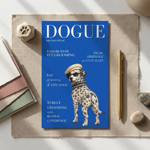 Cobalt Blue Dalmatian Dogue Magazine Business Card