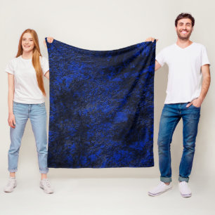 Cobalt blue fleece blanket