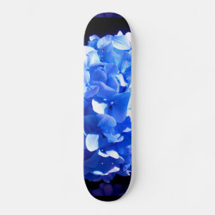 Cobalt blue floral elegant blue hydrangeas skateboard