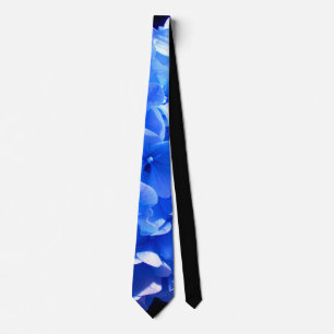 Cobalt blue floral elegant blue hydrangeas  tie