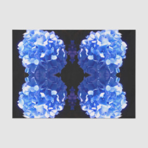 Cobalt blue floral elegant blue hydrangeas  tissue paper