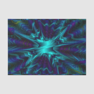 Cobalt Blue Fractal Tissue Paper