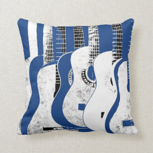 Cobalt Blue Guitar Pillow