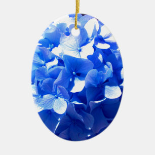 Cobalt Blue Hydrangea Ceramic Tree Decoration