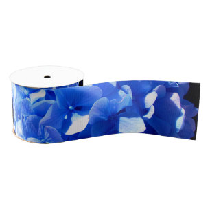 Cobalt Blue Hydrangea Grosgrain Ribbon