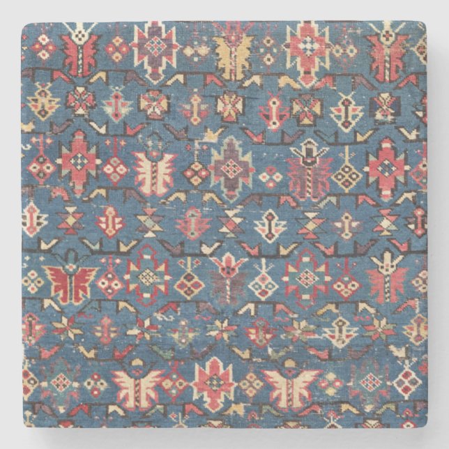 Cobalt Blue Khyrdagyd :: 19th Century Authentic Stone Coaster (Front)