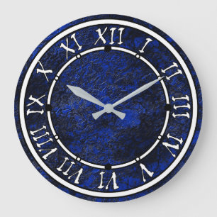 Cobalt blue large clock