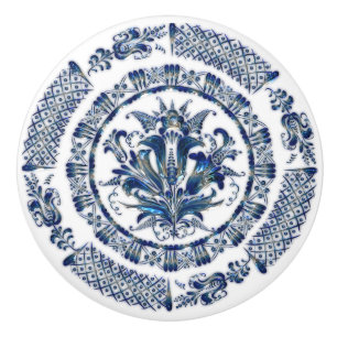 Cobalt Blue Mandala Kitchen Cabinet Drawer Knob