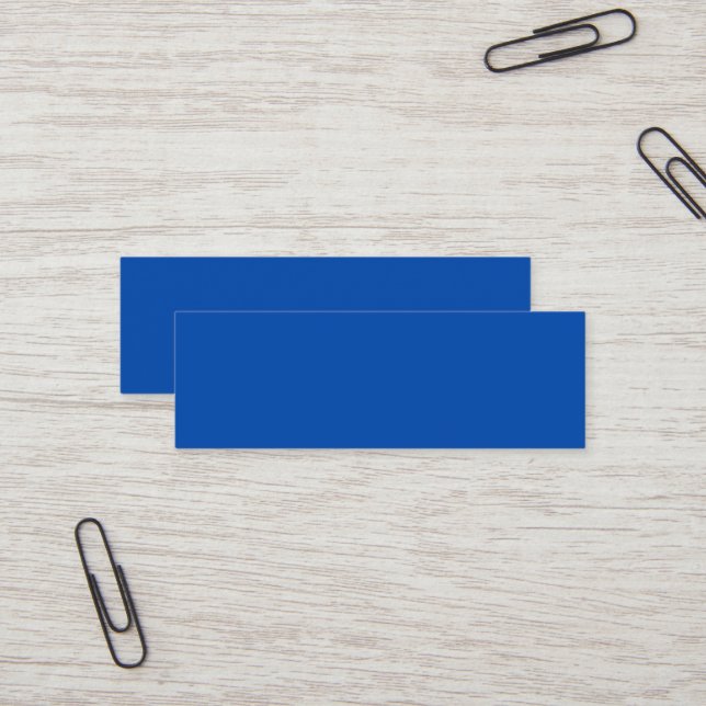 Cobalt Blue Mini Business Card (Front/Back In Situ)