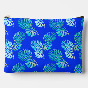 Cobalt Blue Monstera Breeze Accessory Pouch