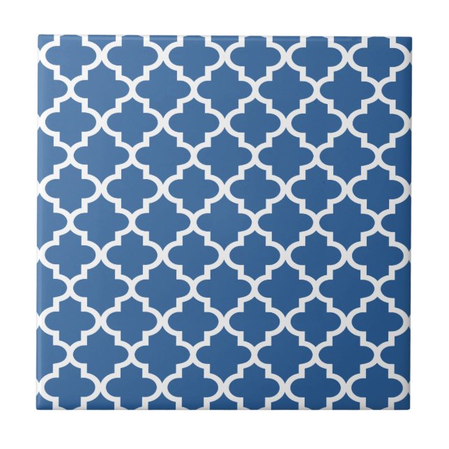 Cobalt Blue Moroccan Tile Trellis (Front)