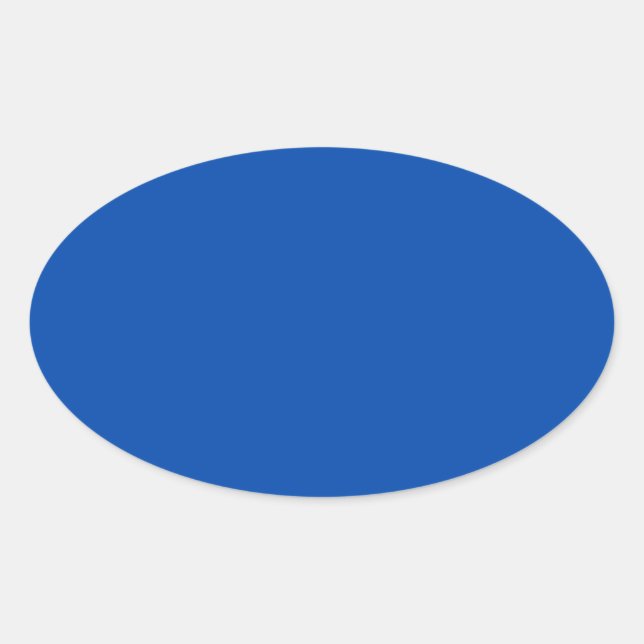 Cobalt Blue Oval Sticker (Front)