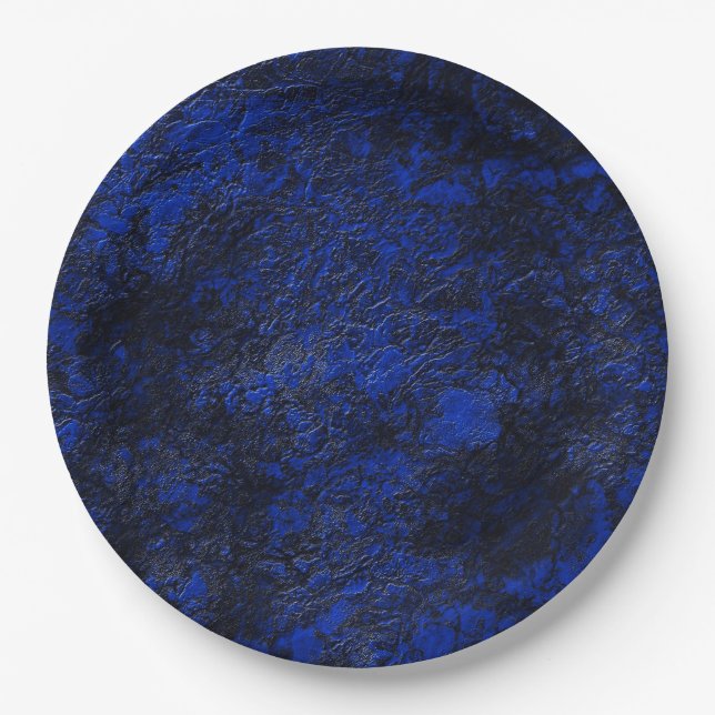 Cobalt blue paper plate (Front)