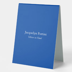 Cobalt Blue Plain Elegant Modern Minimalist