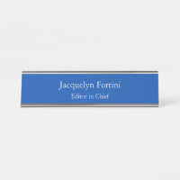 Cobalt Blue Plain Elegant Modern Minimalist