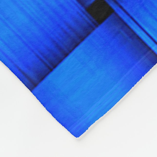 Cobalt Blue Ribbon Fleece Blanket (Corner)