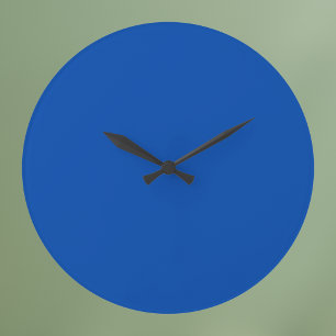 Cobalt Blue Solid Colour Large Clock