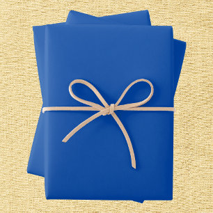 Cobalt Blue Solid Colour Wrapping Paper Sheet