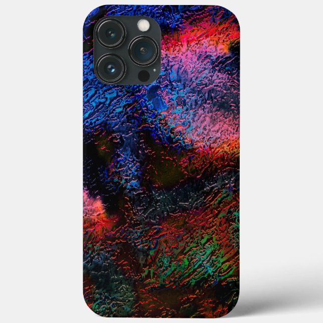Cobalt blue splash with colourful red-hot texture  Case-Mate iPhone case (Back)