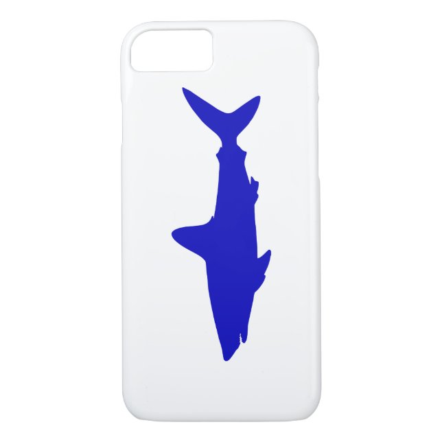 Cobalt Blue Swimming Shark Case-Mate iPhone Case (Back)