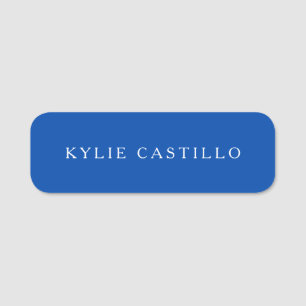 Cobalt Blue Unique Classical Professional Name Tag