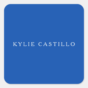 Cobalt Blue Unique Classical Professional Square Sticker