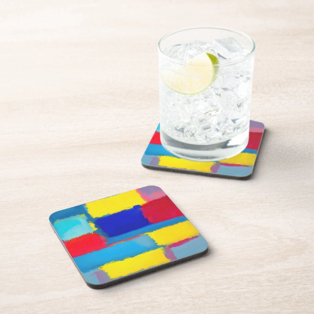"Cobalt Carnival" Abstract Art Coaster (Right Side)